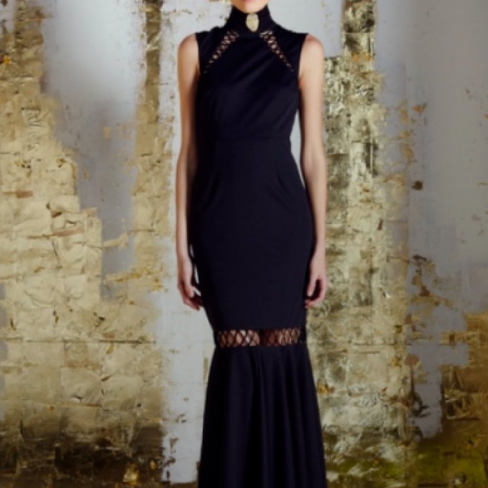 Asilio Rebellious Ruler Dress Blk Sz AUS Large/12 US 8